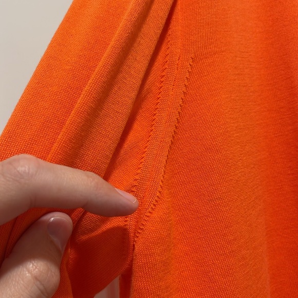 Paul Stuart Polo Long Sleeve Size Large Made in Italy Orange Sportswear - Picture 13 of 16
